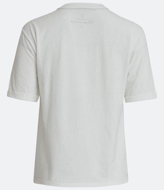 Camiseta em Algodão com Estampa de Coração em Animal Print Zebra Branco Neve 6