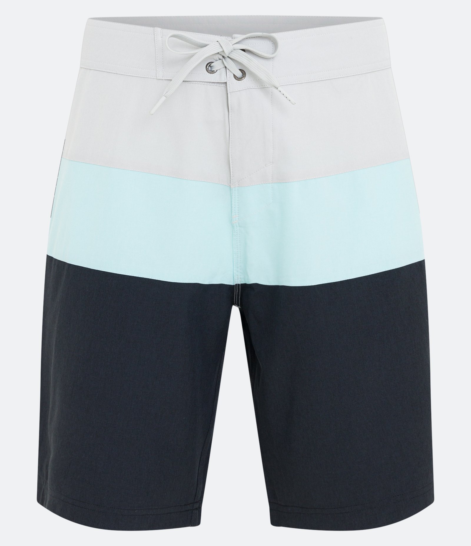 Bermuda Boardshort com Cordão e Blocos de Cor Contrastante Branco/ Azul/ Preto 5