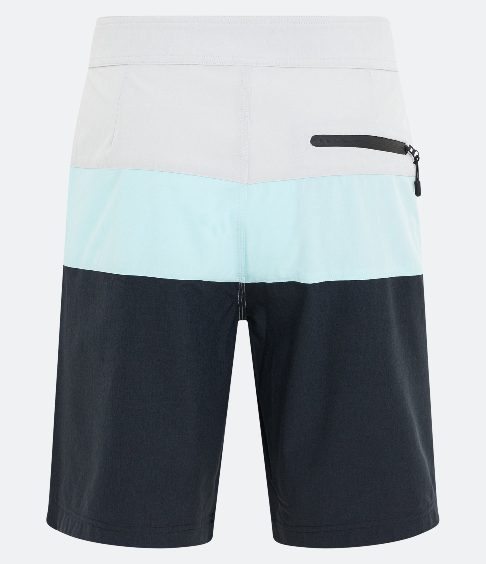 Bermuda Boardshort com Cordão e Blocos de Cor Contrastante Branco/ Azul/ Preto 6