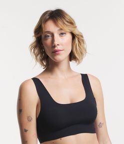 Sutiã Top em Microfibra com Bojo e Textura