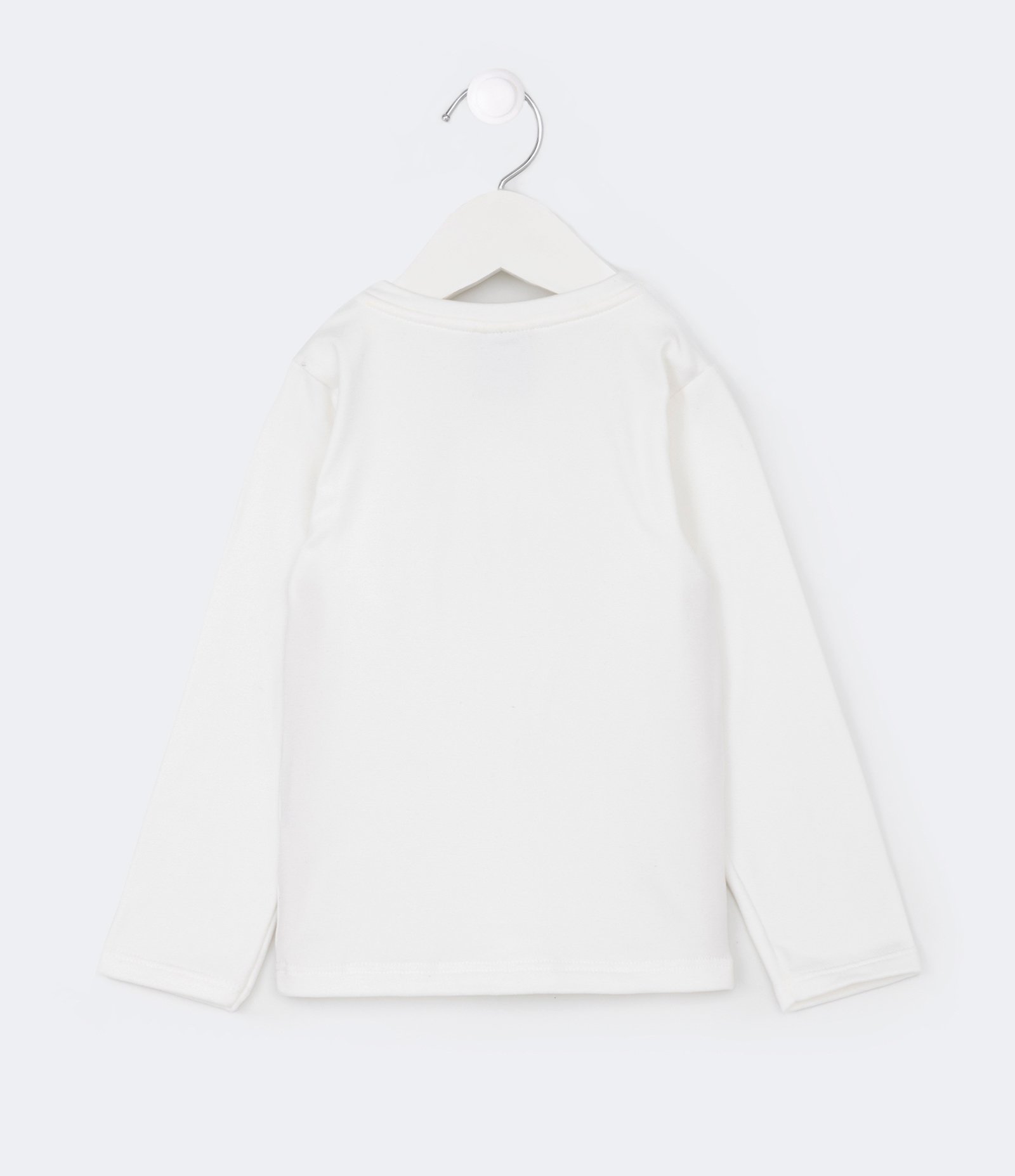 Blusa Térmica Infantil Quentinha com Bordado de Coração - Tam 1 a 5 Anos Branco Neve 2