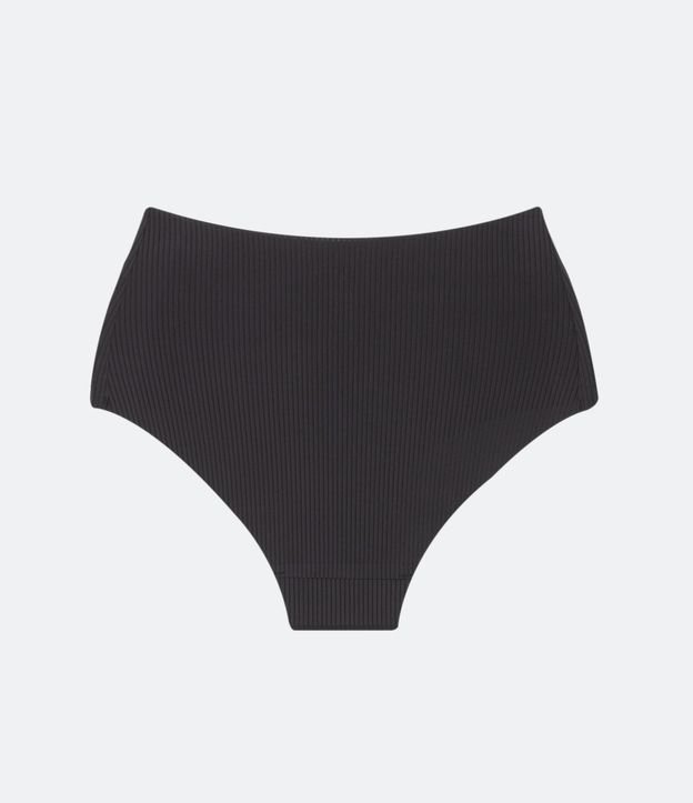 Bombacha Alta en Microfibra Texturizada Negro 2