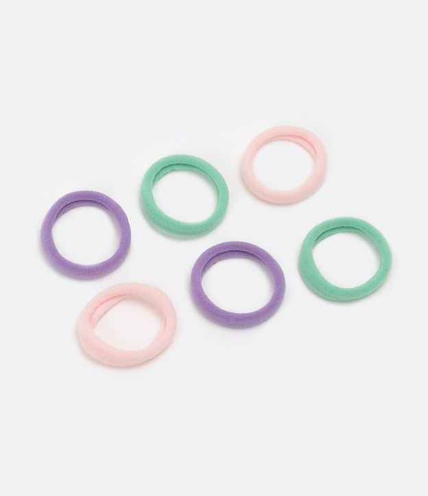 Kit 06 Borrachinha de Cabelo sem Emendas Candy Colors