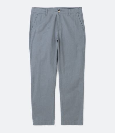 Calça Reta em Linho com Bolso Faca Menor preço em Calça Reta em Linho com Bolso Faca
