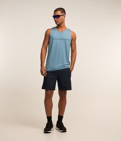 Bermuda Esportiva com Laser Cut e Bolsos com Zíper