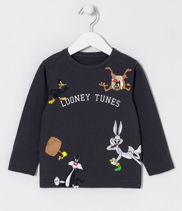 Remera Infantil Estampado Looney Tunes - Talle 2 a 5 años Gris 1