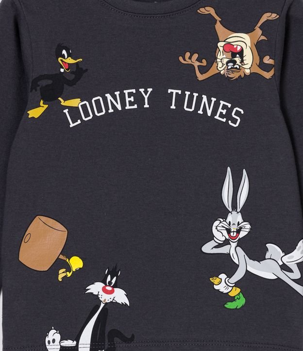 Remera Infantil Estampado Looney Tunes - Talle 2 a 5 años Gris 3