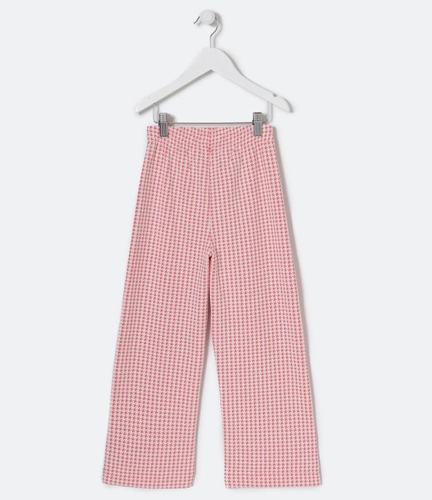 Pantalón Recto Infantil de Cuadros con Lapelas Delanteros - Talle 5 a 14 años Rojo 2