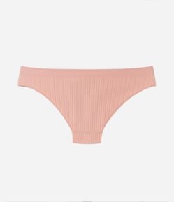 Calcinha Biquíni em Poliamida com Lateral Média e Textura Canelada