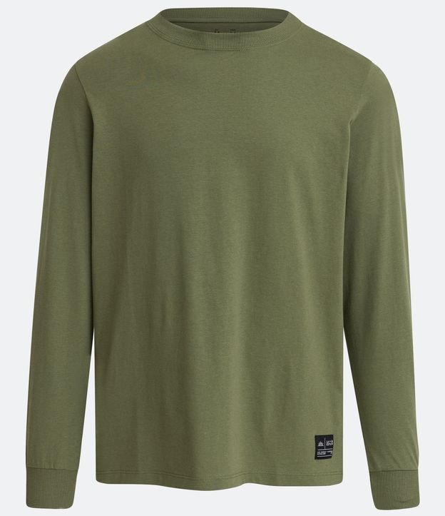 Camiseta Regular em Algodão Peruano com Punho Ajustado