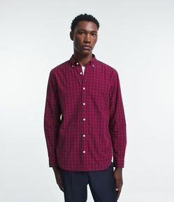 camisa xadrez lumberjack de flanela vermelho com preto - Camisologia