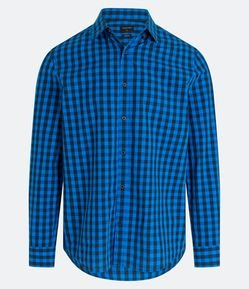 Camisa Comfort em Flanela com Estampa Xadrez Vichy