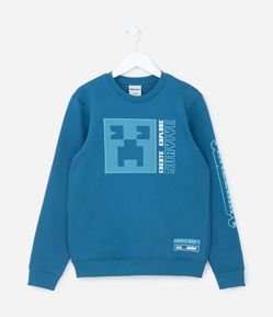 Blusão Infantil com Estampa Minecraft - Tam 5 a 14 Anos