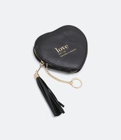 Nécessaire Porta Moedas em Pu e Formato de Coração