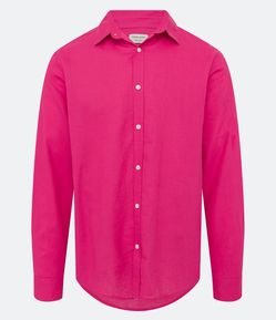 Camisa Comfort Básica em Linho e Algodão