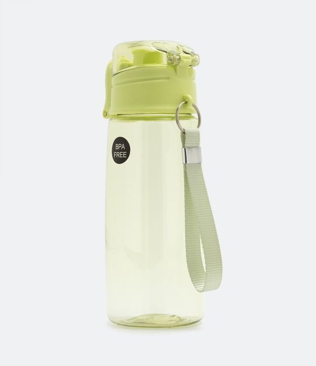 Botella Plástica con Tapa y Correa Capacidad 650ml Verde 2