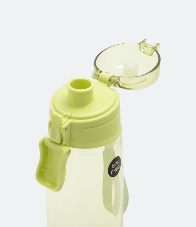 Botella Plástica con Tapa y Correa Capacidad 650ml Verde 4