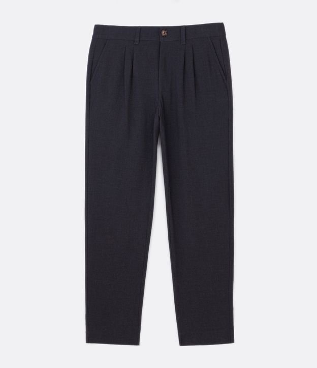 Pantalón Slim Sastrería con Bolsillos y Pliegues Delanteros Gris 5