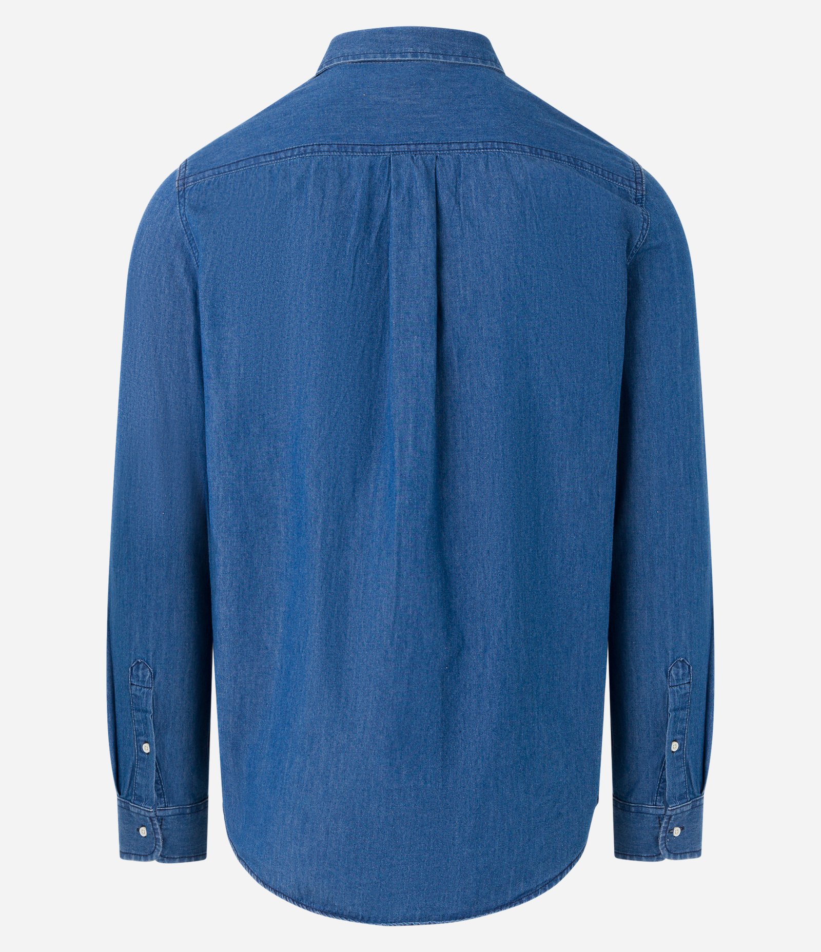 Camisa Jeans com Bolso no Peito Azul 9