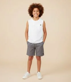 Bermuda de Banho Infantil com Etiqueta Emborrachada - Tam 5 a 14 anos