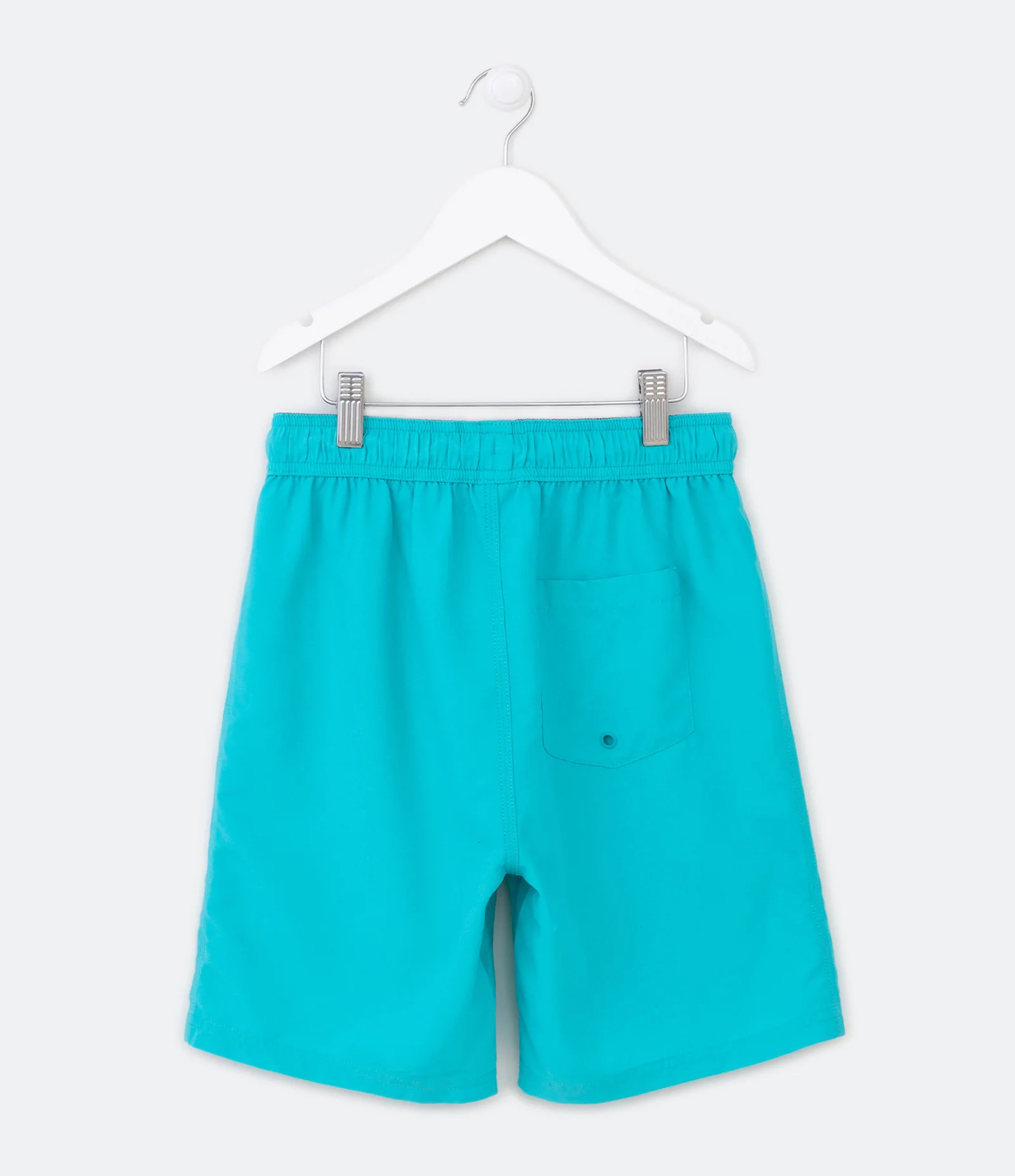 Bermuda de Banho Infantil com Etiqueta Emborrachada - Tam 5 a 14 anos Azul 2