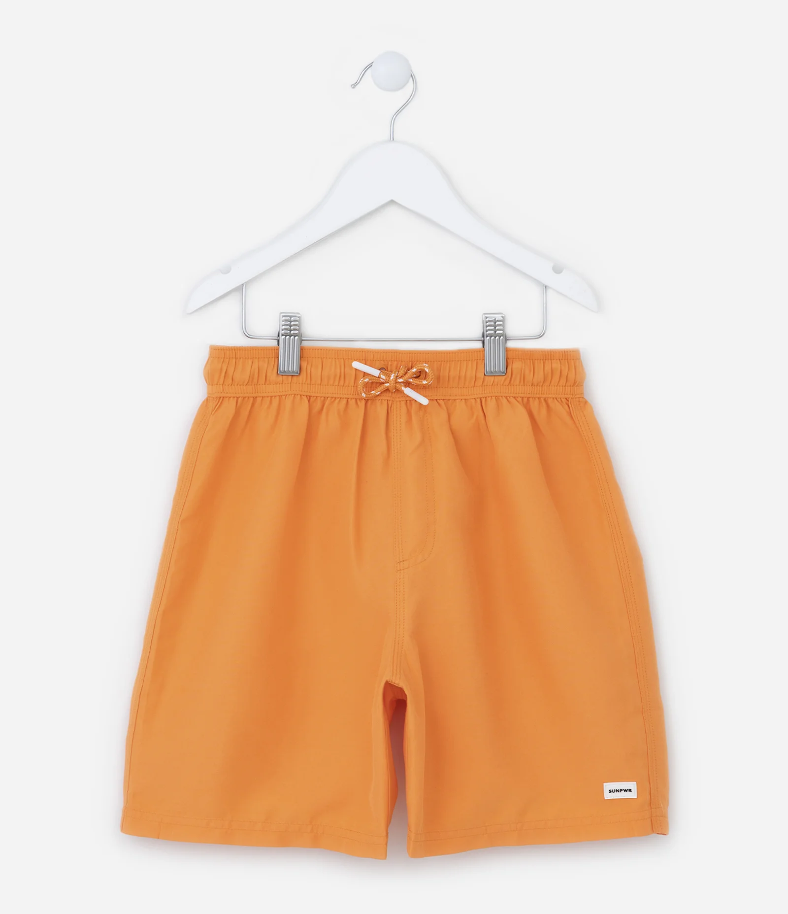 Bermuda de Banho Infantil com Etiqueta Emborrachada - Tam 5 a 14 anos Laranja 1