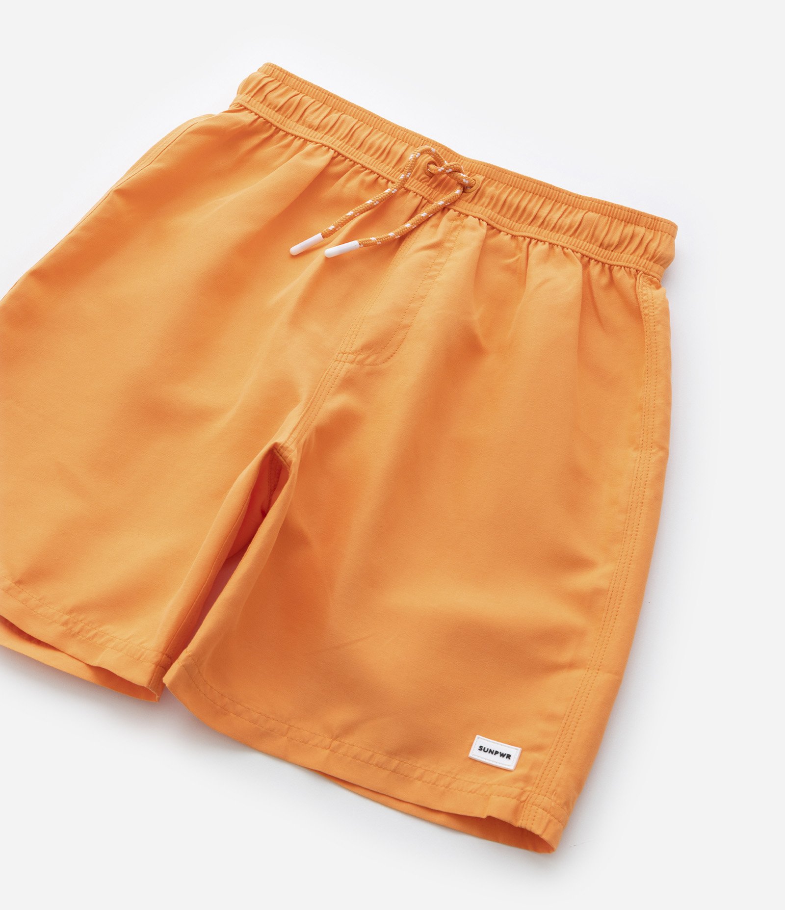 Bermuda de Banho Infantil com Etiqueta Emborrachada - Tam 5 a 14 anos Laranja 4