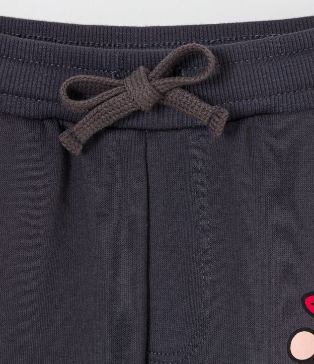 Pantalón Infantil con Lazo y Estampado Mário Kart -Talle 3 a 8 años Gris 4