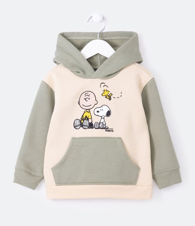 Conjunto Infantil con Estampado Snoopy y Charlie - Talle 1 a 5 años Beige/Verde 2