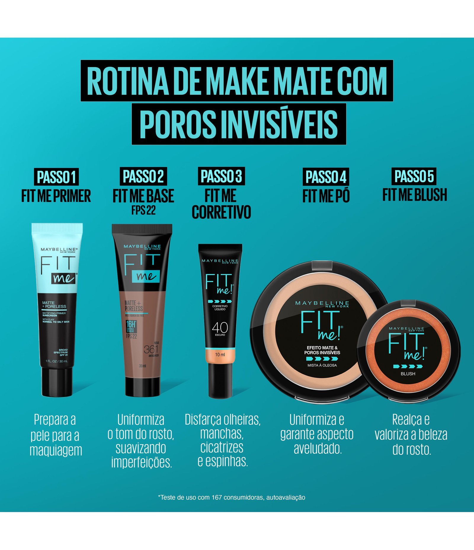 Base Líquida Maybelline NY Fit Me Matte FPS Maybelline 110 8