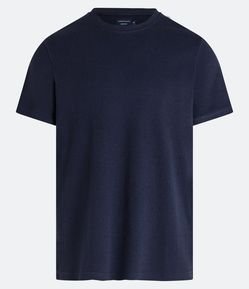 Camiseta Regular em Algodão com Gola Redonda