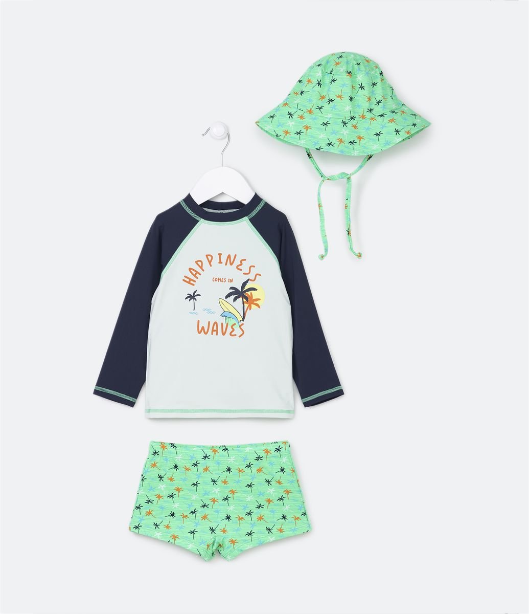 Conjunto Infantil Manga Longa UV 50+ Playa - Renner