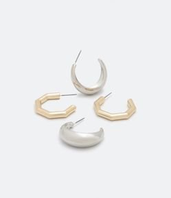 Kit com 2 Brincos Argolas