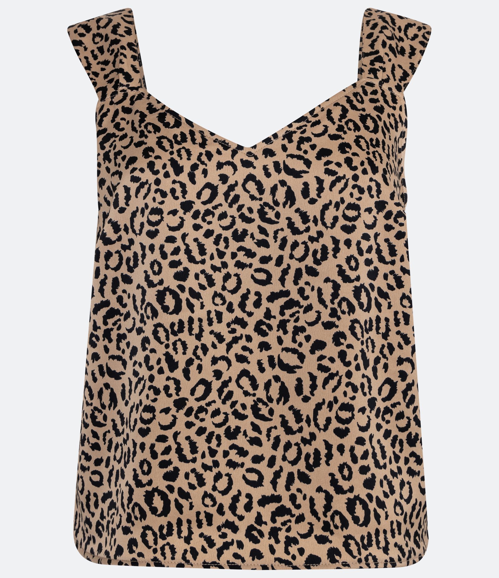 Blusa de Alça com Estampa Animal Print Onça Bege/Preto 5