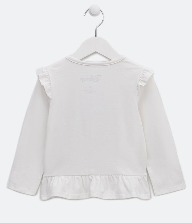Blusa Infantil con Volado y Estampado Minnie - Talle 2 a 6 años Blanco 2
