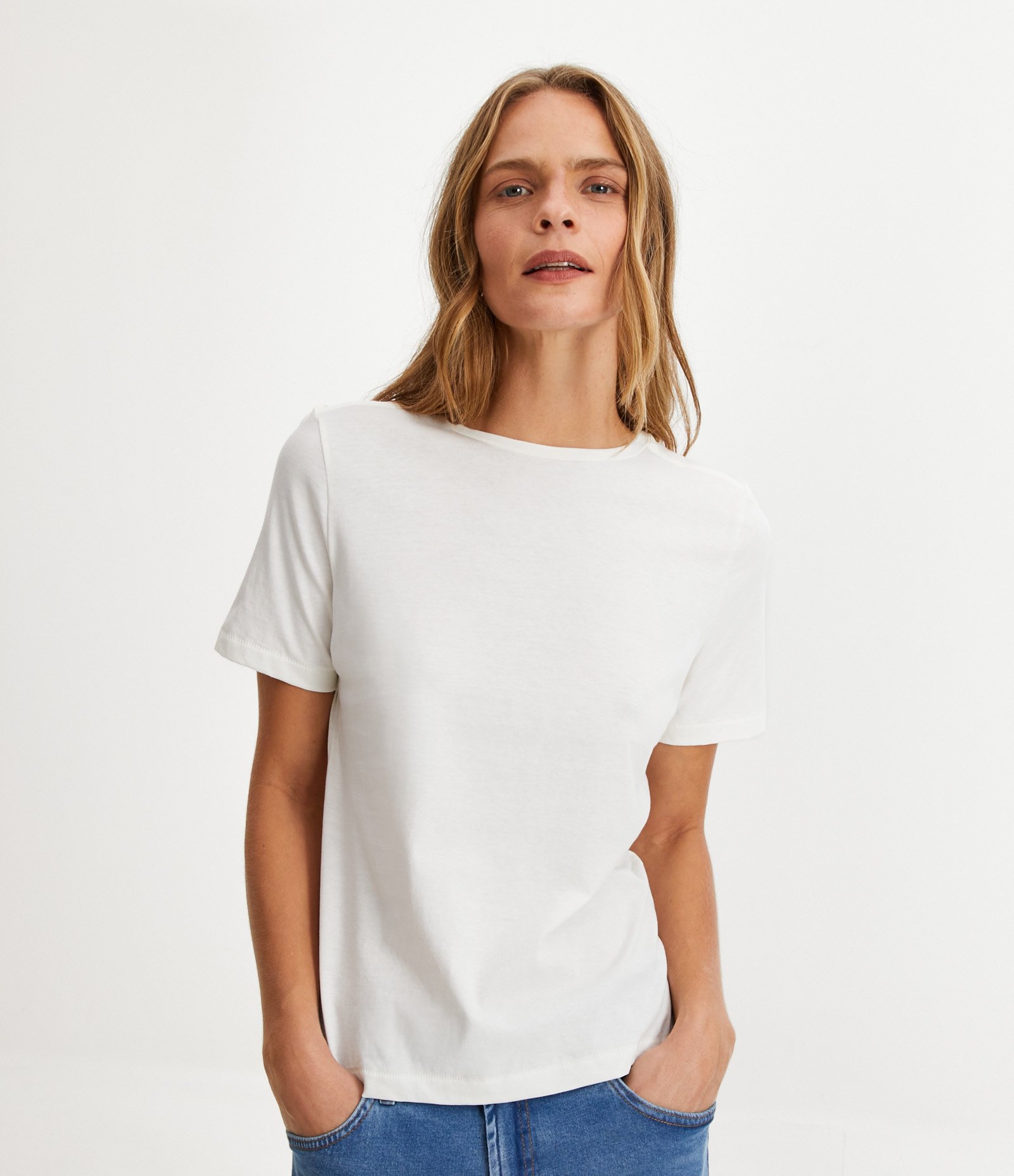 Camiseta Básica em Algodão Peruano com Manga Curta 1