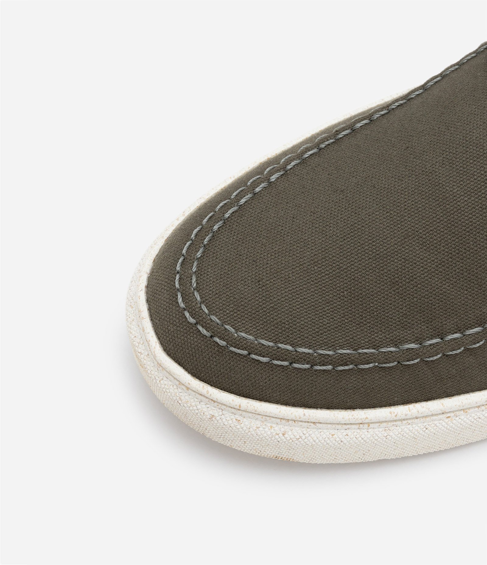 Mocassim Docksider em Lona com Amarração Verde Oliva 4