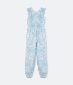 Macacão Jogger Infantil com Babadinhos e Tira de Ekástico nas Costas - Tam 5 a 14 Anos