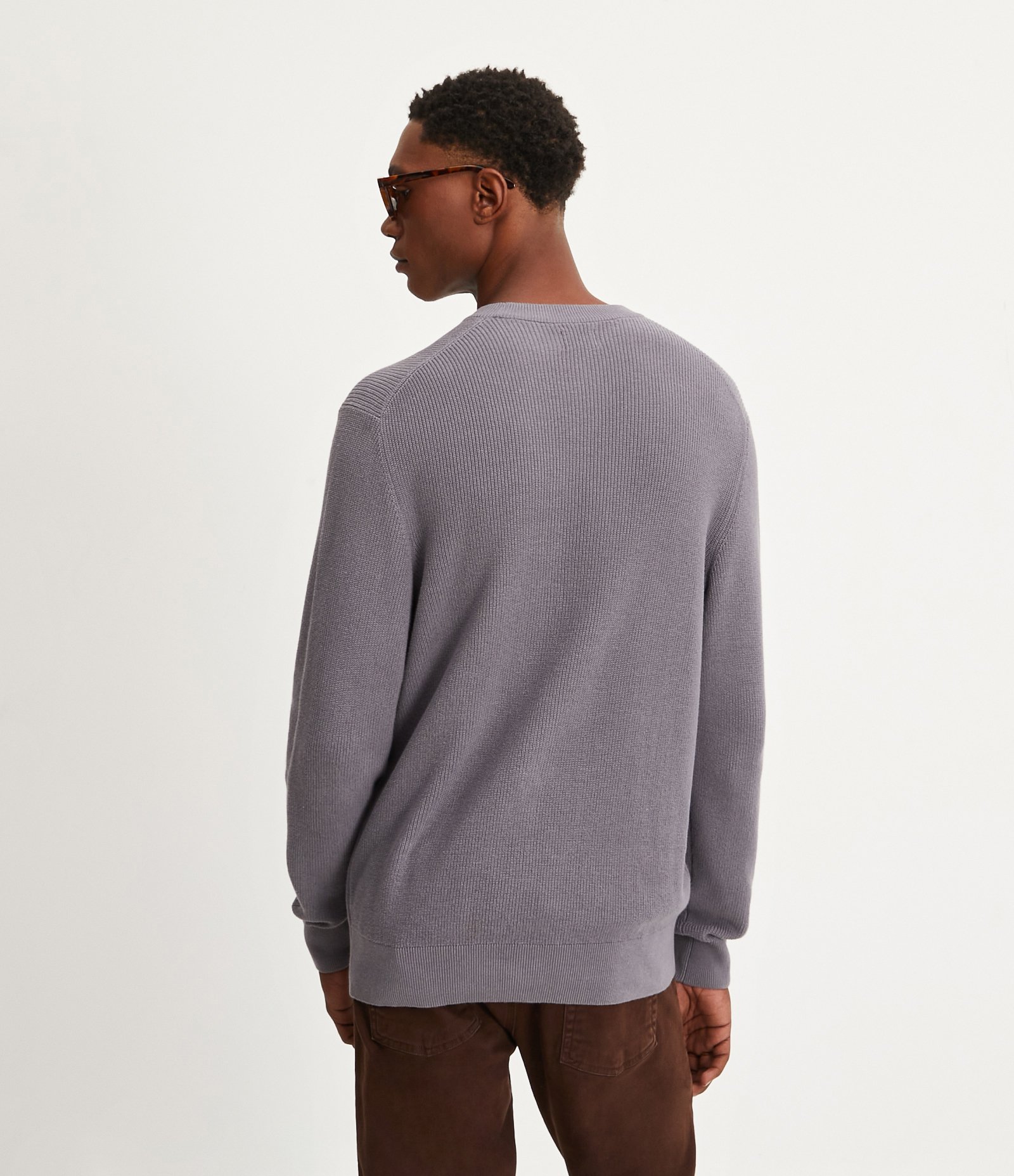 Suéter Comfort em Tricô com Textura e Gola Redonda 5