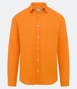 Camisa Comfort Básica em Linho e Algodão