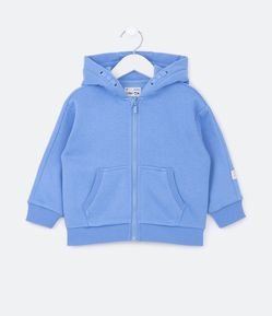 Casaco Infantil com Capuz e Etiqueta Aplicada na Manga - Tam 1 a 5 Anos