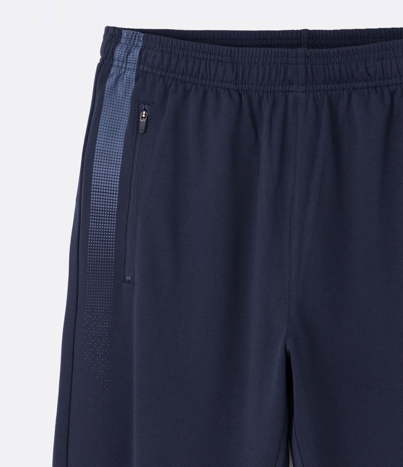 Calça Esportiva com Faixa Laterais e Zíper na Barra Azul Escuro 7