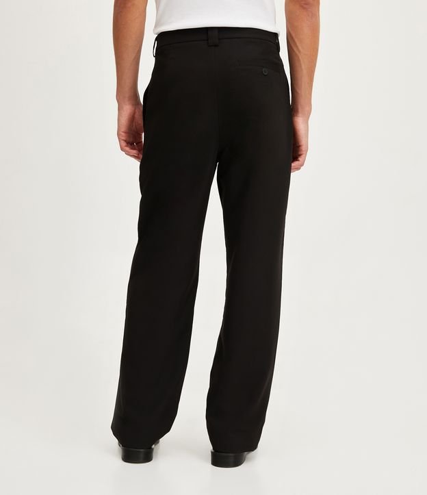 Pantalón en Sastrería con Bolsillos y Pliegues Delanteros Negro 3