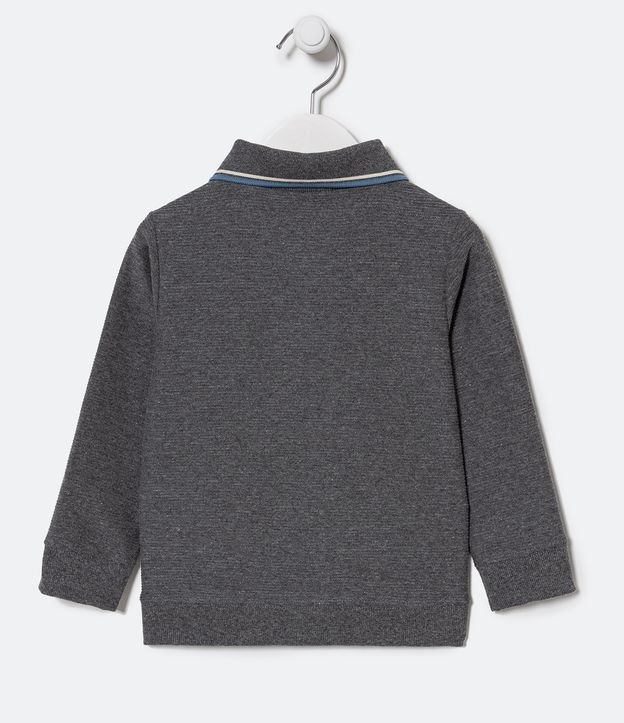 Polo Infantil con Bordado de Oso - Talle 1 a 5 años Gris 2