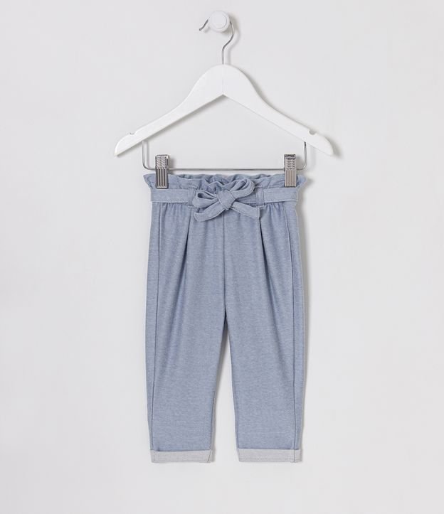 Calça Clochard Infantil com Lacinho - Tam 0 a 18 meses