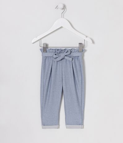 Calça Legging Infantil Imitando Jeans - Tam 0 a 18 meses Azul Marinho