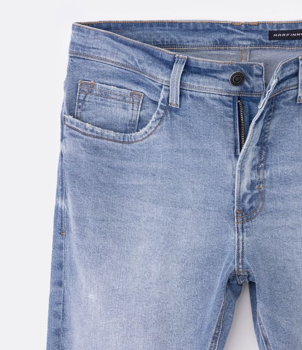 Calça Slim Jeans com Bolsos Azul 8