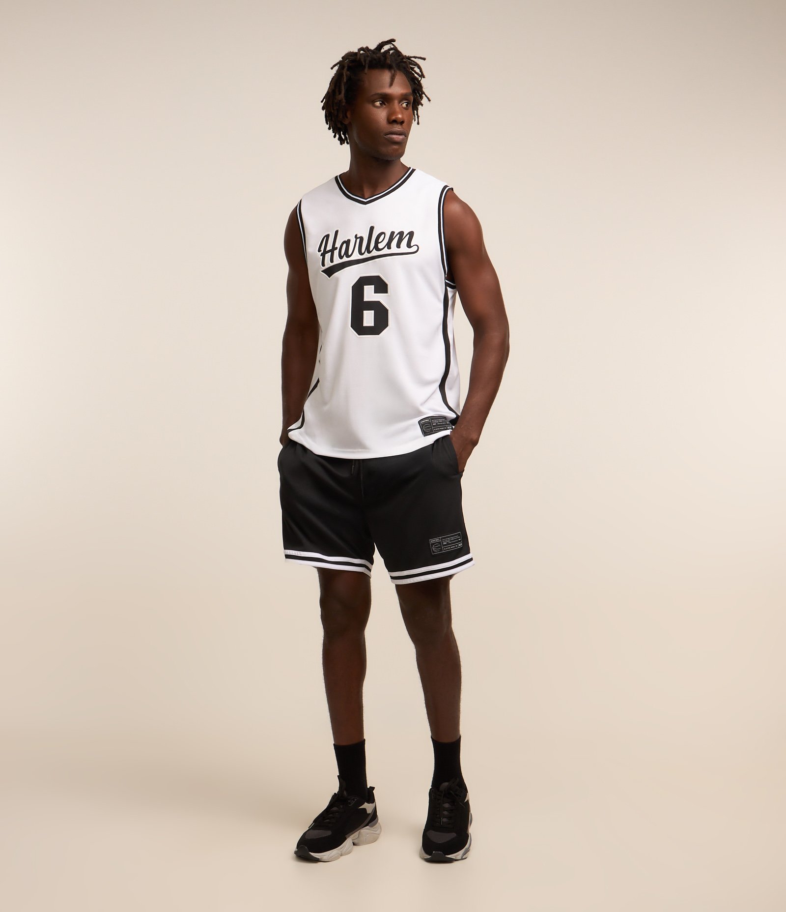 Regata Esportiva de Basquete com Textura e Estampa Harlem 6 Branco 2