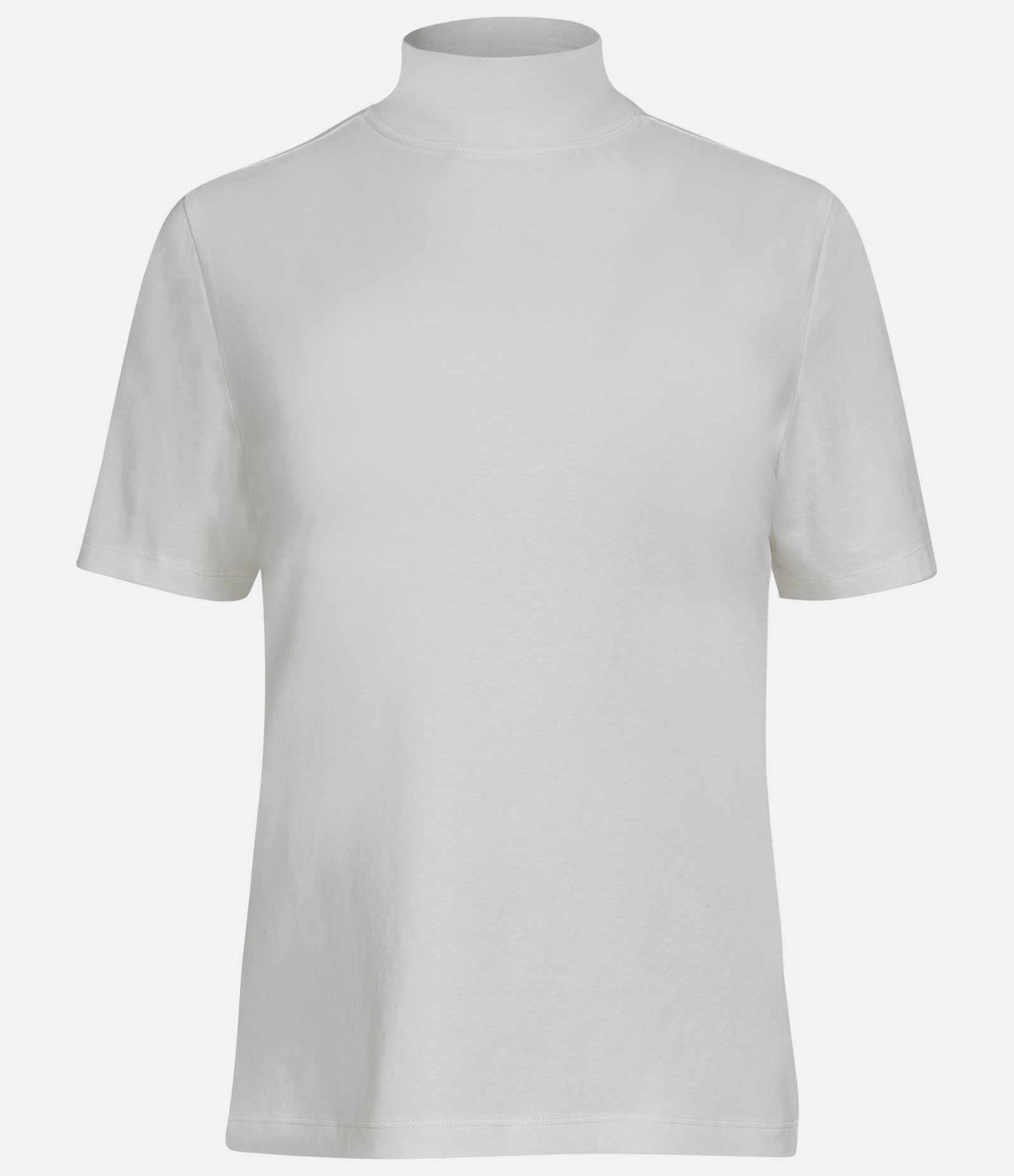 Blusa Básica em Algodão com Gola Alta Branco Neve 1
