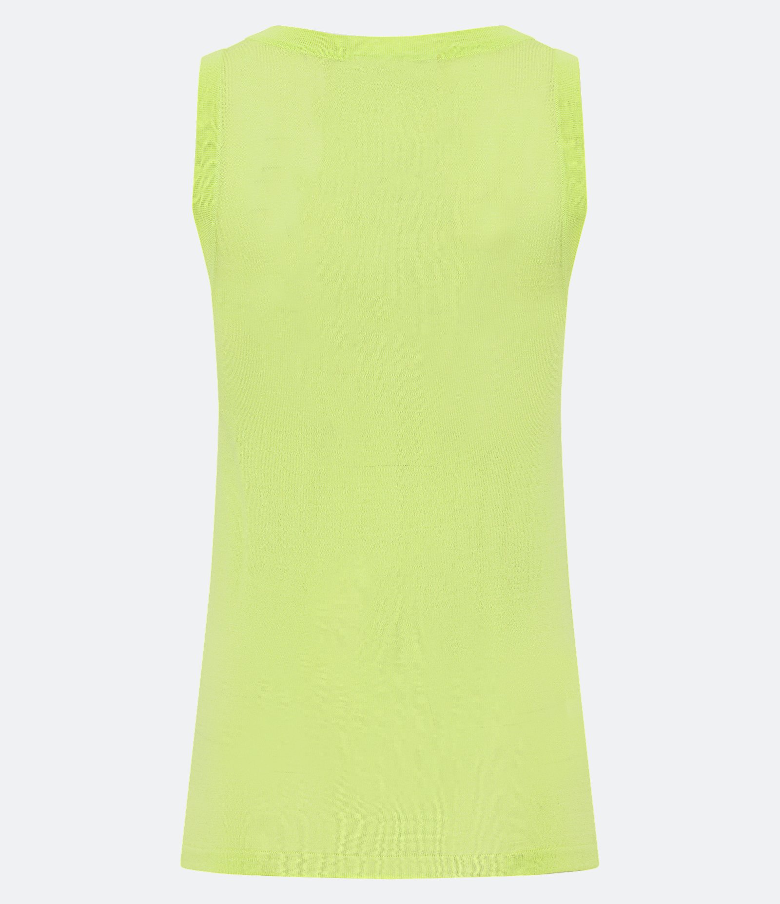 Blusa Sem Manga em Tricô Leve com Gola U 7